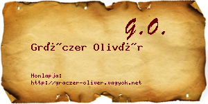 Gráczer Olivér névjegykártya